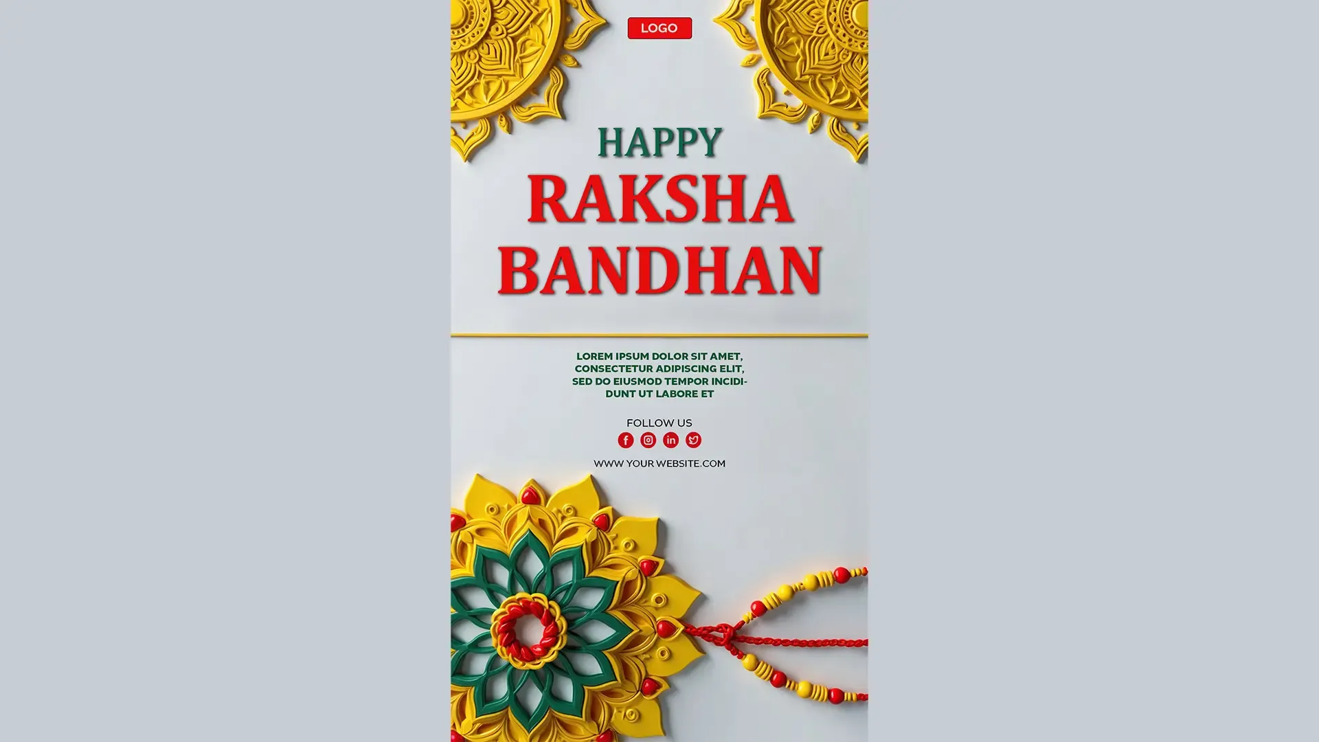 Festive Raksha Bandhan Instagram Story PSDc image